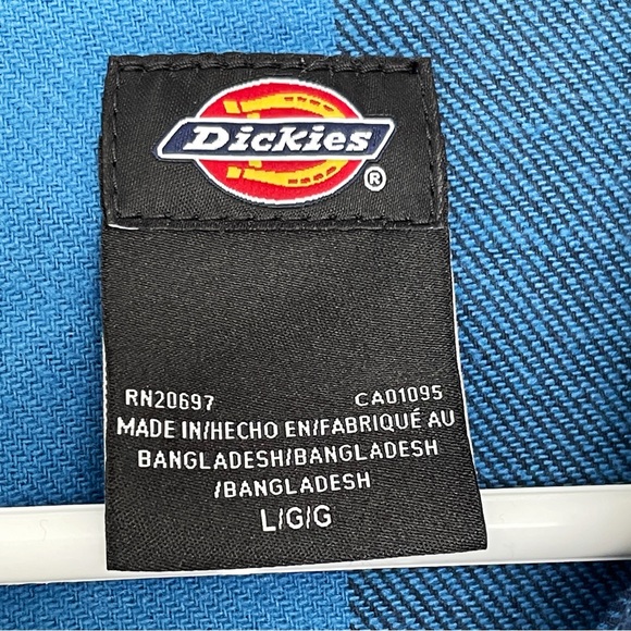 DICKIES Duratech Renegade Flannel Shirt, Snap Button Closure, Blue Plaid, Large - Picture 4 of 9